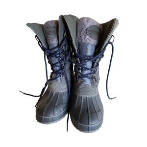 Khombu Womens Winter Snow Boots Size 7 Gray Utility